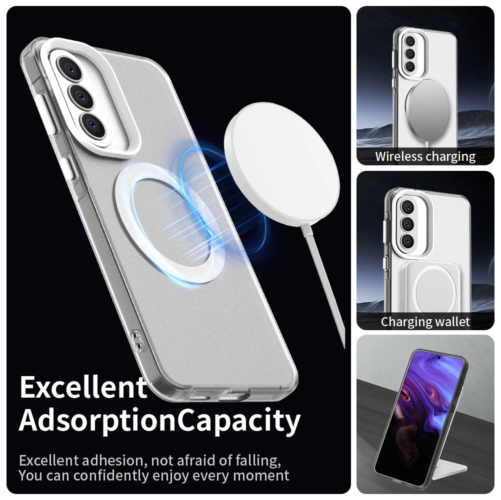 Custodia MagSafe per Samsung Galaxy A37 5G, Techsuit, CandyCase, Bianca
