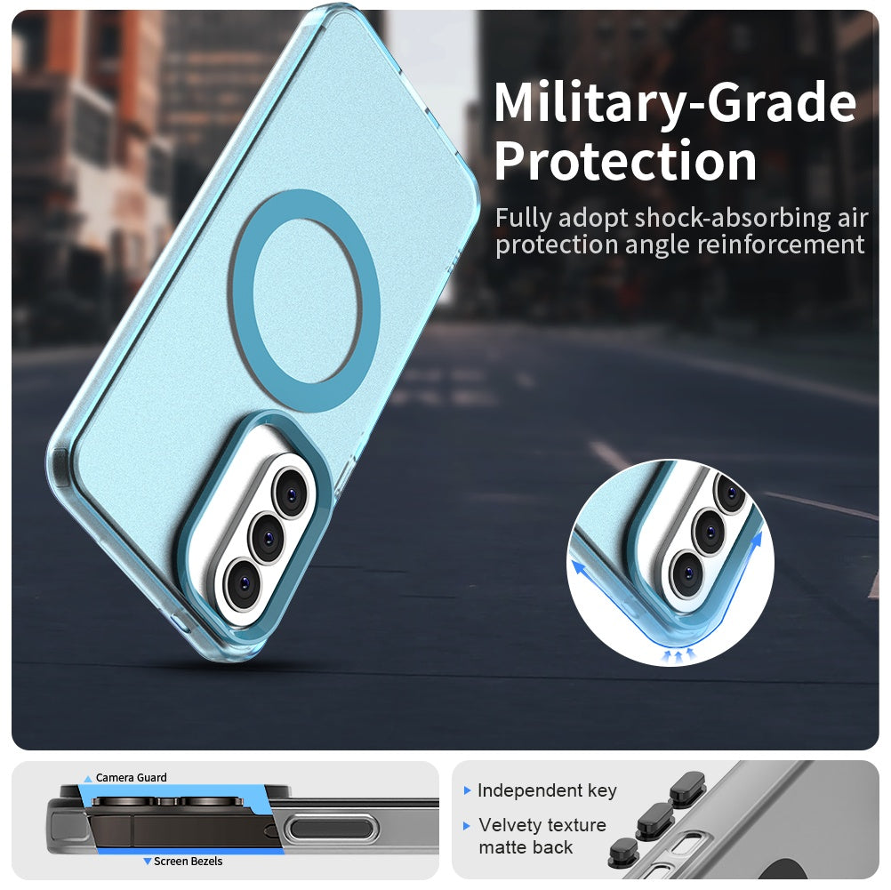 Custodia MagSafe per Samsung Galaxy A37 5G, Techsuit, CandyCase, Blu