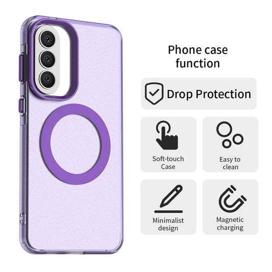 Custodia MagSafe per Samsung Galaxy A37 5G, Techsuit, CandyCase, Viola