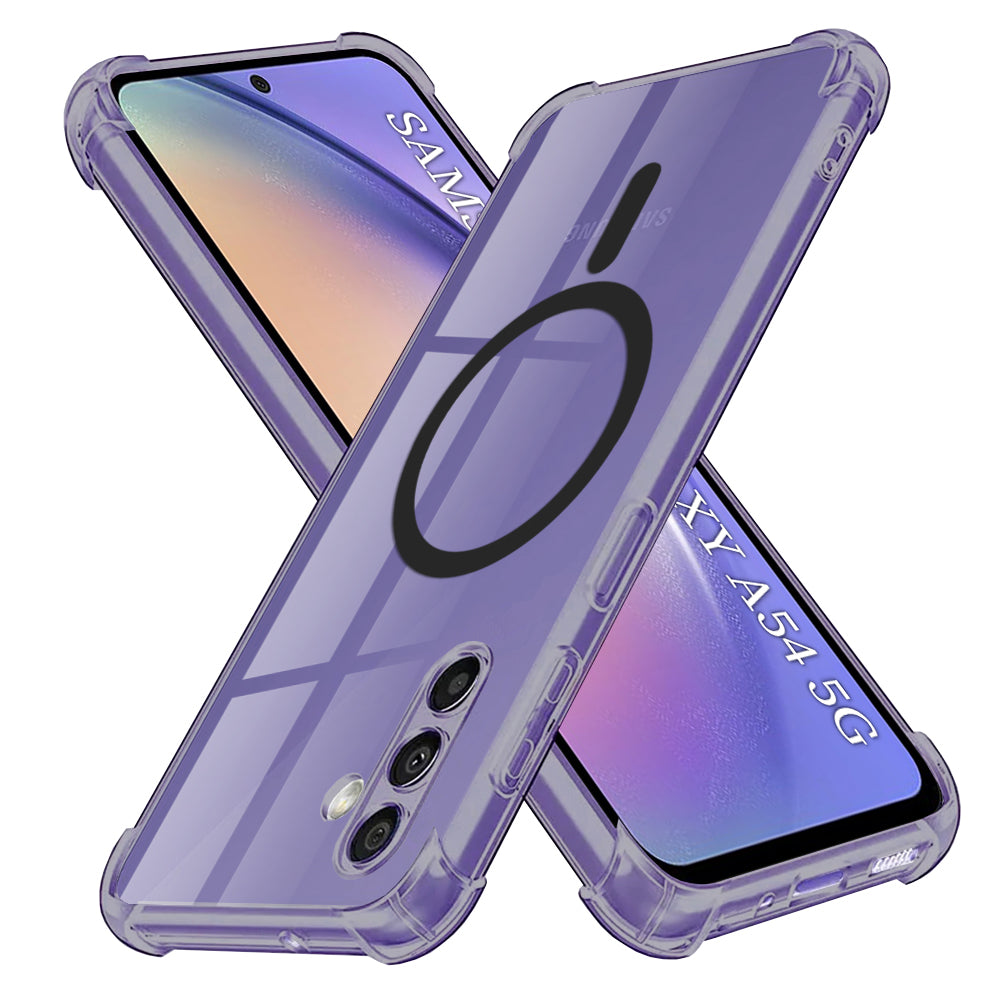 Coque MagSafe pour Samsung Galaxy A54 A546, Techsuit, Transparente Antichoc, Fumée