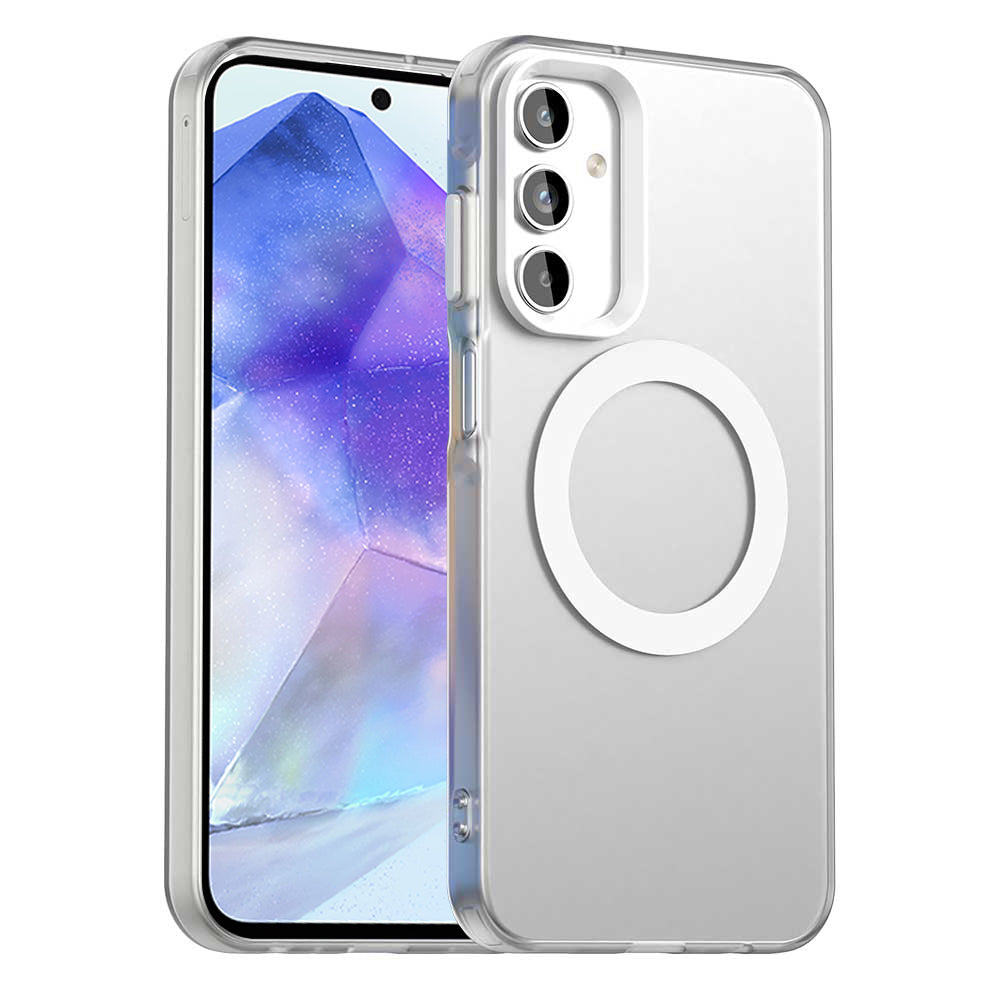 Custodia MagSafe per Samsung Galaxy A55 5G A556, Techsuit, CandyCase, Bianca