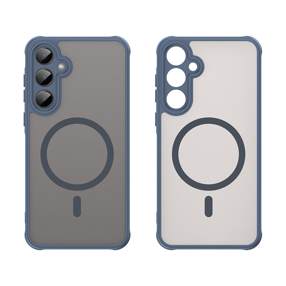 Custodia MagSafe per Samsung Galaxy A55 5G A556, Techsuit, HaloFrost II, Blu Navy