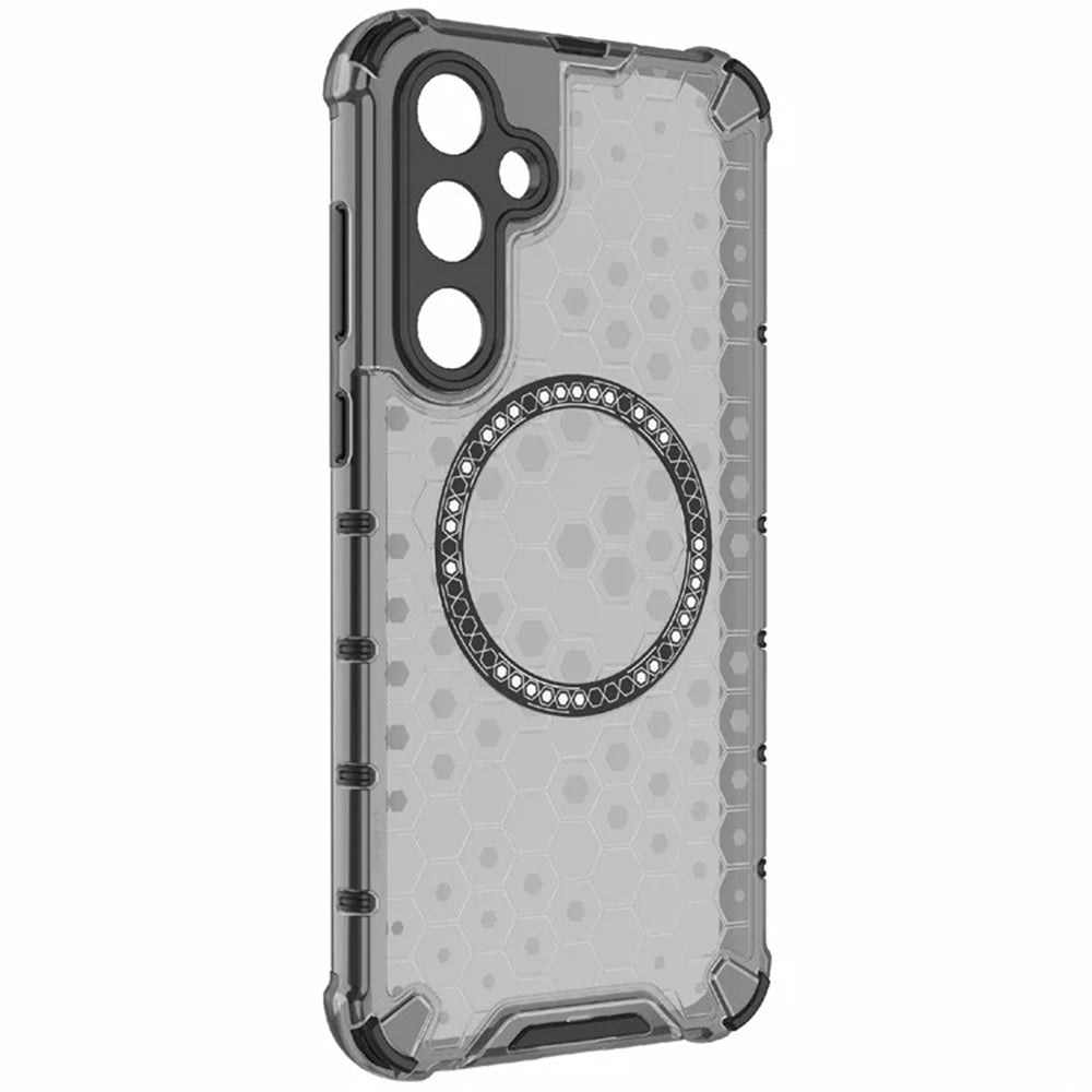 Custodia MagSafe per Samsung Galaxy A55 5G A556, Techsuit, HoneyComb Shield, Nera