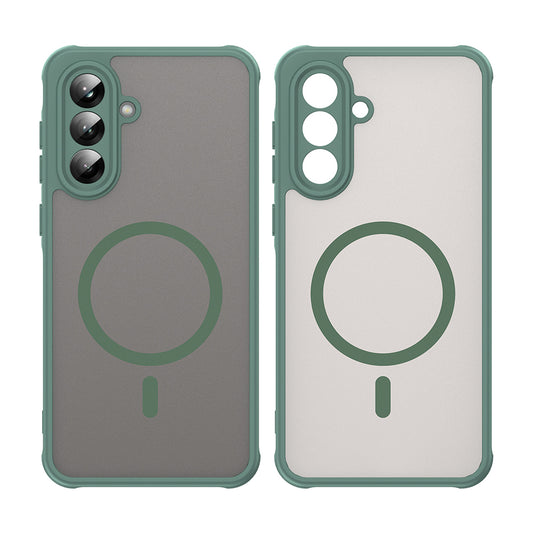 Coque MagSafe pour Samsung Galaxy A56 A566, Techsuit, HaloFrost II, Vert
