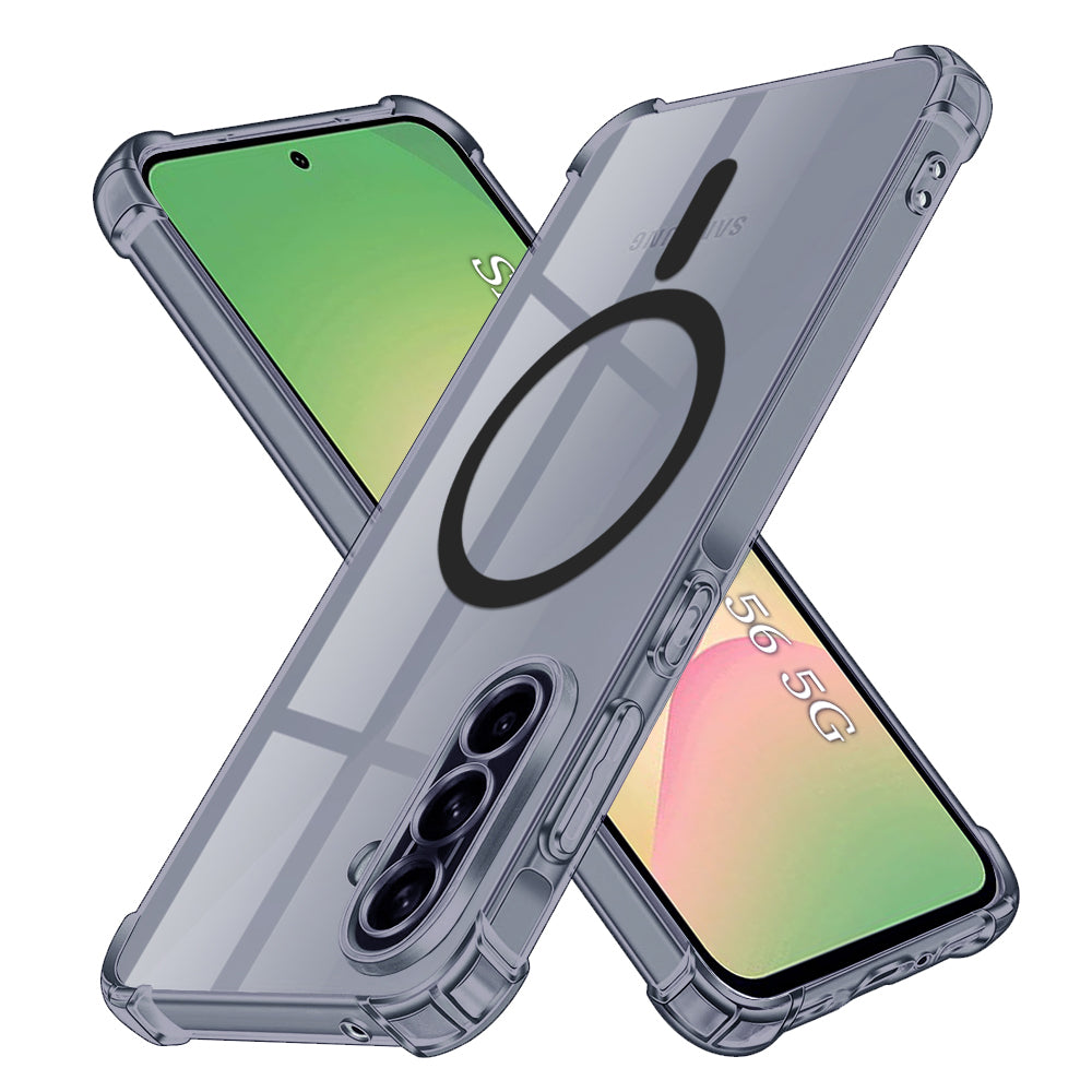 Coque MagSafe pour Samsung Galaxy A56 A566, Techsuit, Transparente Antichoc, Fumé