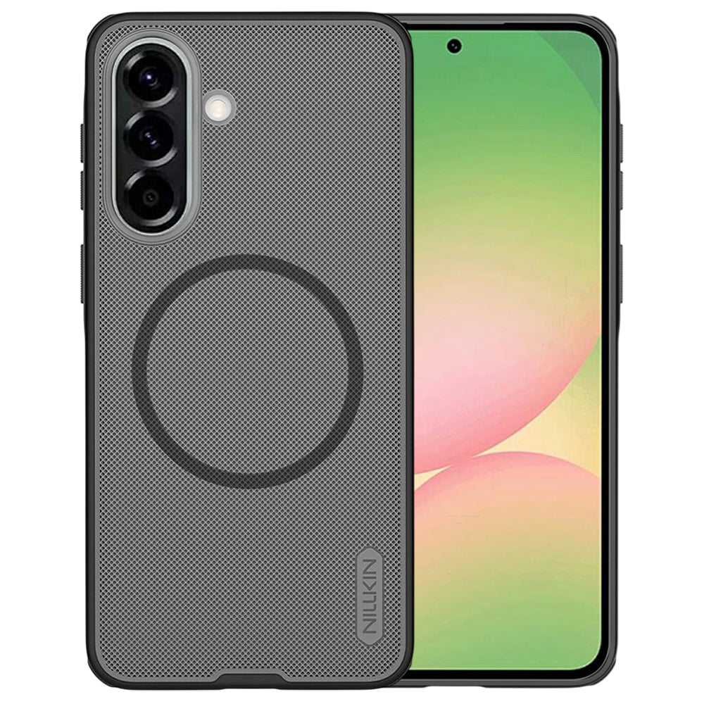 Custodia MagSafe per Samsung Galaxy A57 5G, Nillkin, Super Shield Pro, Nera Trasparente Satinata