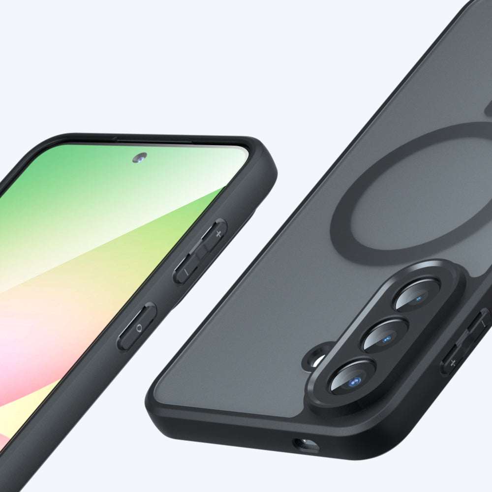 MagSafe Hülle für Samsung Galaxy A57 5G, Techsuit, PureFrost, Satinschwarz
