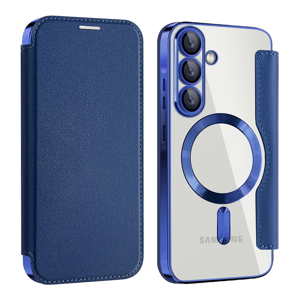 Étui MagSafe pour Samsung Galaxy A57 5G, Techsuit, SmartMag Book, Bleu