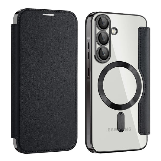 Étui MagSafe pour Samsung Galaxy A57 5G, Techsuit, SmartMag Book, Noir