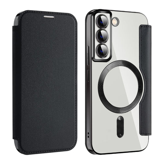 Coque MagSafe pour Samsung Galaxy S22 5G S901, Techsuit, SmartMag Book, Noire