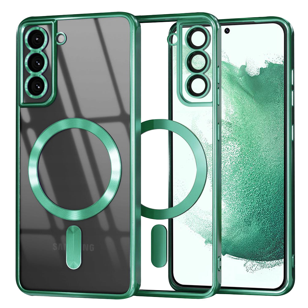 Coque MagSafe pour Samsung Galaxy S22+ 5G S906, Techsuit, Luxury Crystal, Vert Clair