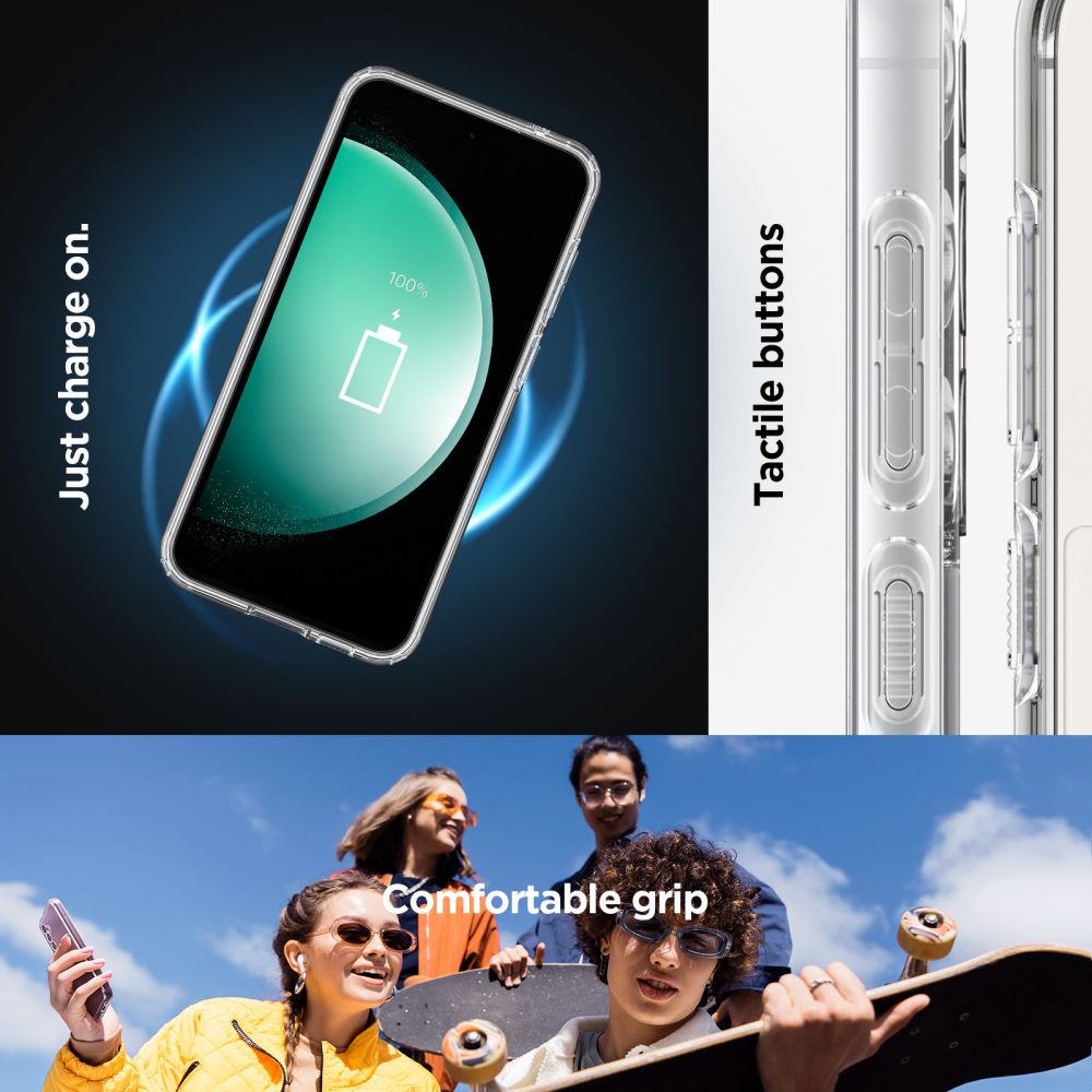 Coque MagSafe pour Samsung Galaxy S23 FE S711, Spigen, Ultra Hybrid OneTap Ring, Transparente