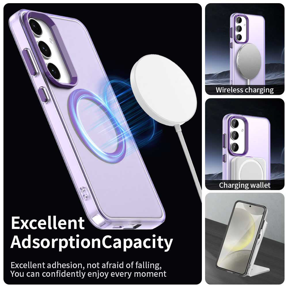 Custodia MagSafe per Samsung Galaxy S23 FE S711, Techsuit, CandyCase, Viola