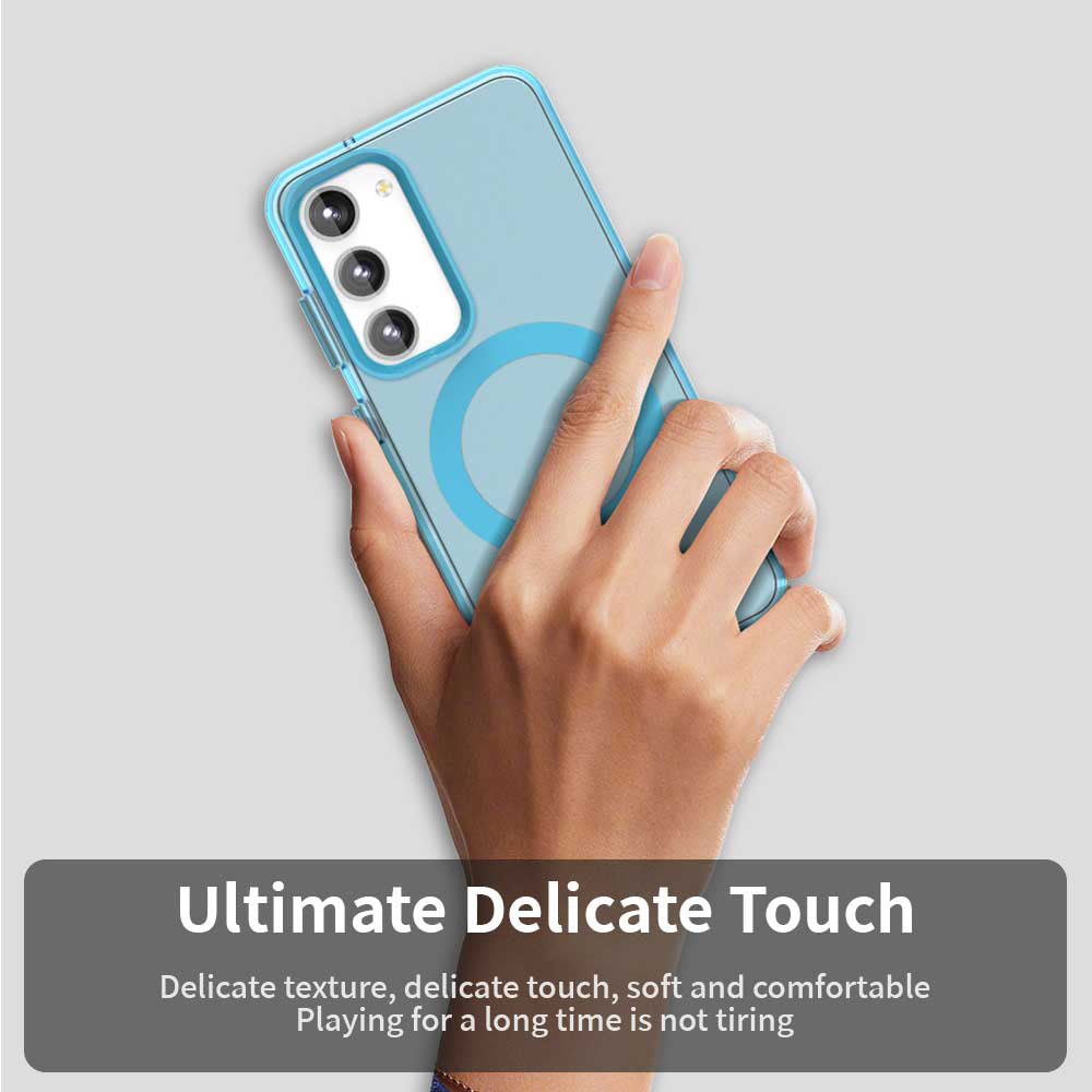 Coque MagSafe pour Samsung Galaxy S23+ S916, Techsuit, CandyCase, Bleue