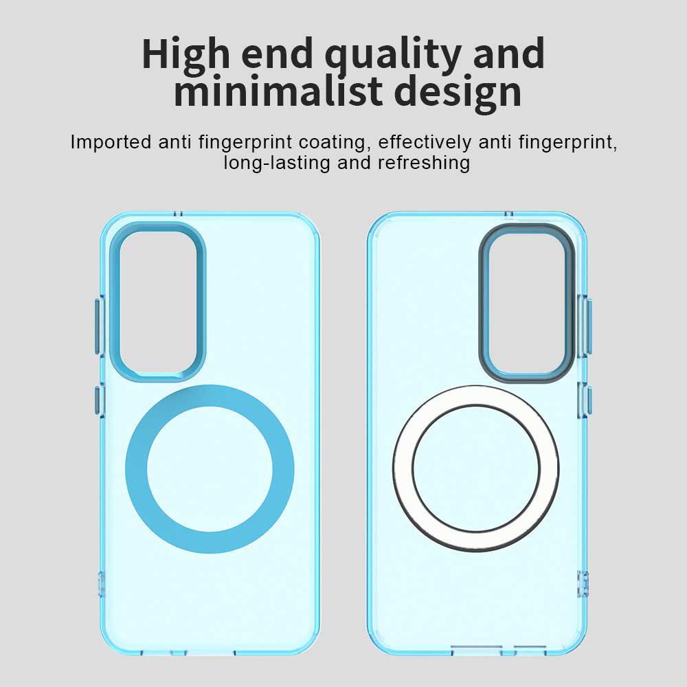 Coque MagSafe pour Samsung Galaxy S23+ S916, Techsuit, CandyCase, Bleue