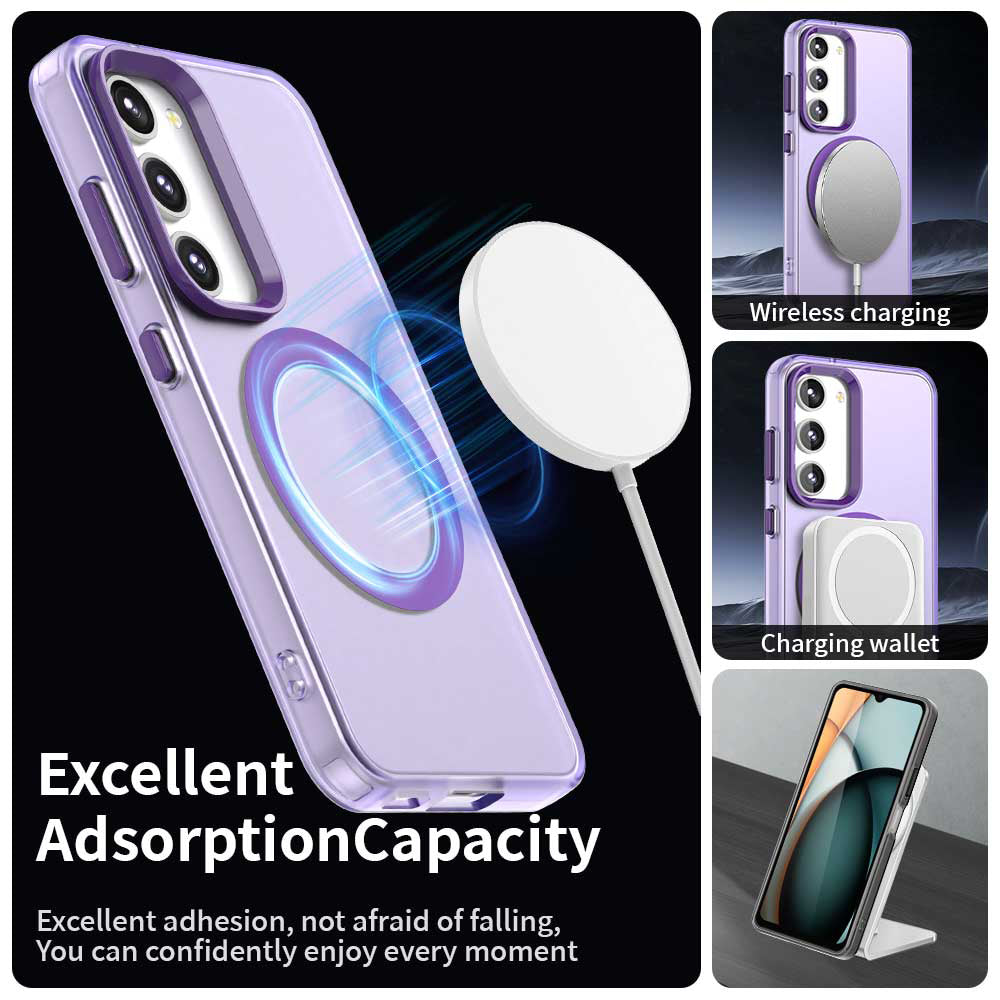 Coque MagSafe pour Samsung Galaxy S23 S911, Techsuit, CandyCase, Violet