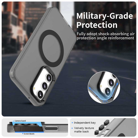 Custodia MagSafe per Samsung Galaxy S23 S911, Techsuit, CandyCase, Nera