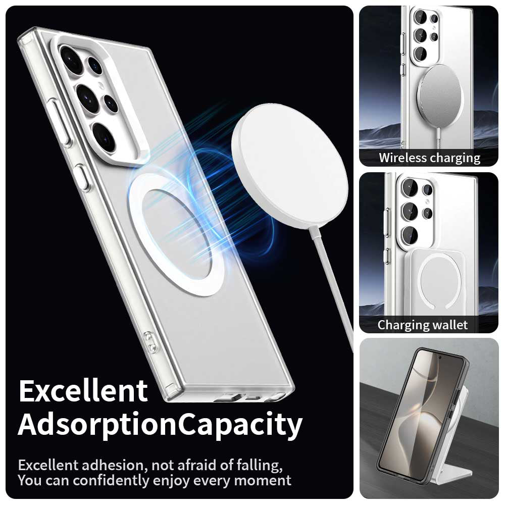 Custodia MagSafe per Samsung Galaxy S23 Ultra S918, Techsuit, CandyCase, Bianca
