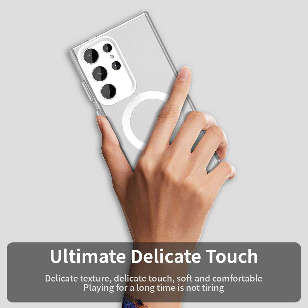 Custodia MagSafe per Samsung Galaxy S23 Ultra S918, Techsuit, CandyCase, Bianca
