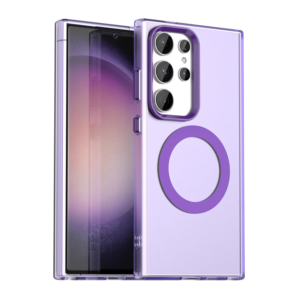 Custodia MagSafe per Samsung Galaxy S23 Ultra S918, Techsuit, CandyCase, Viola