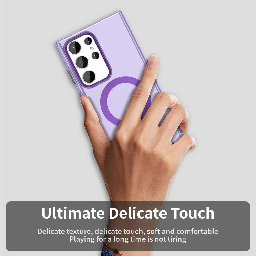 Custodia MagSafe per Samsung Galaxy S23 Ultra S918, Techsuit, CandyCase, Viola