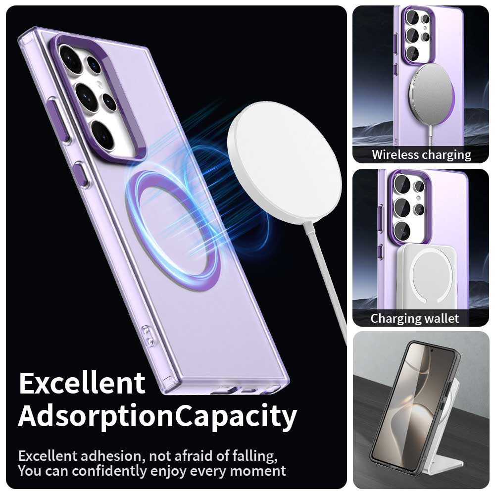 Custodia MagSafe per Samsung Galaxy S23 Ultra S918, Techsuit, CandyCase, Viola