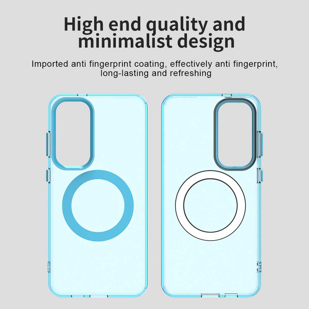 Custodia MagSafe per Samsung Galaxy S24 FE S721, Techsuit, CandyCase, Blu