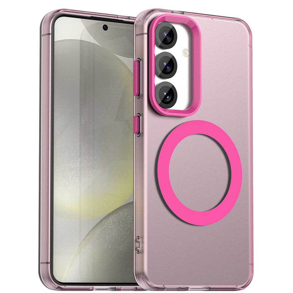 Coque MagSafe pour Samsung Galaxy S24 FE S721, Techsuit, CandyCase, Rose