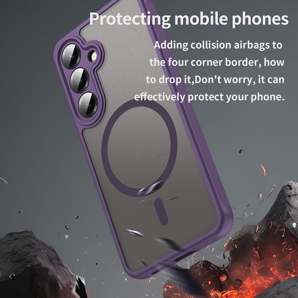 Coque MagSafe pour Samsung Galaxy S24+ S926, Techsuit, HaloFrost II, Violet
