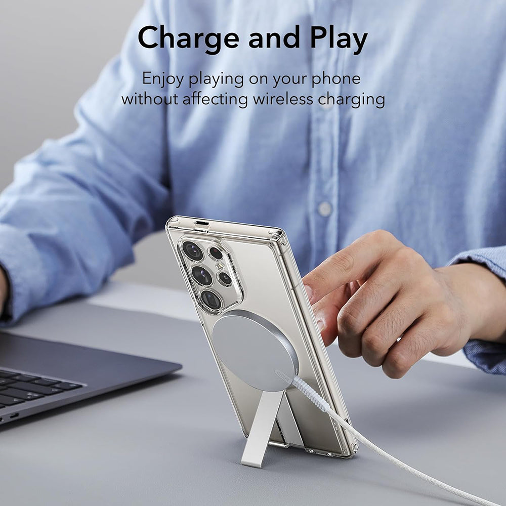 Coque MagSafe pour Samsung Galaxy S24 Ultra S928, ESR, Boost Flickstand, Transparente