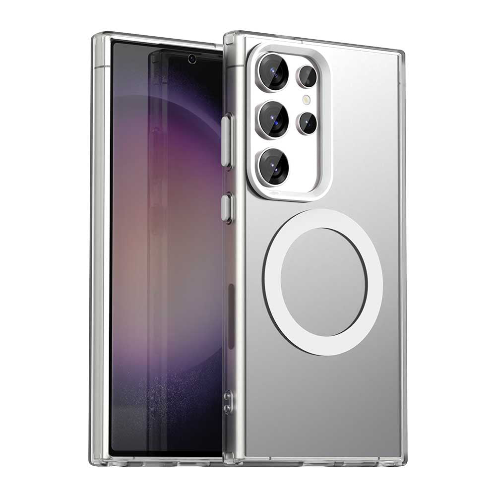 Coque MagSafe pour Samsung Galaxy S24 Ultra S928, Techsuit, CandyCase, Blanche