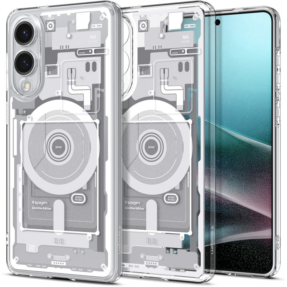 Custodia MagSafe per Samsung Galaxy S25 Edge S937, Spigen, Ultra Hybrid Zero One, Bianca ACS09417