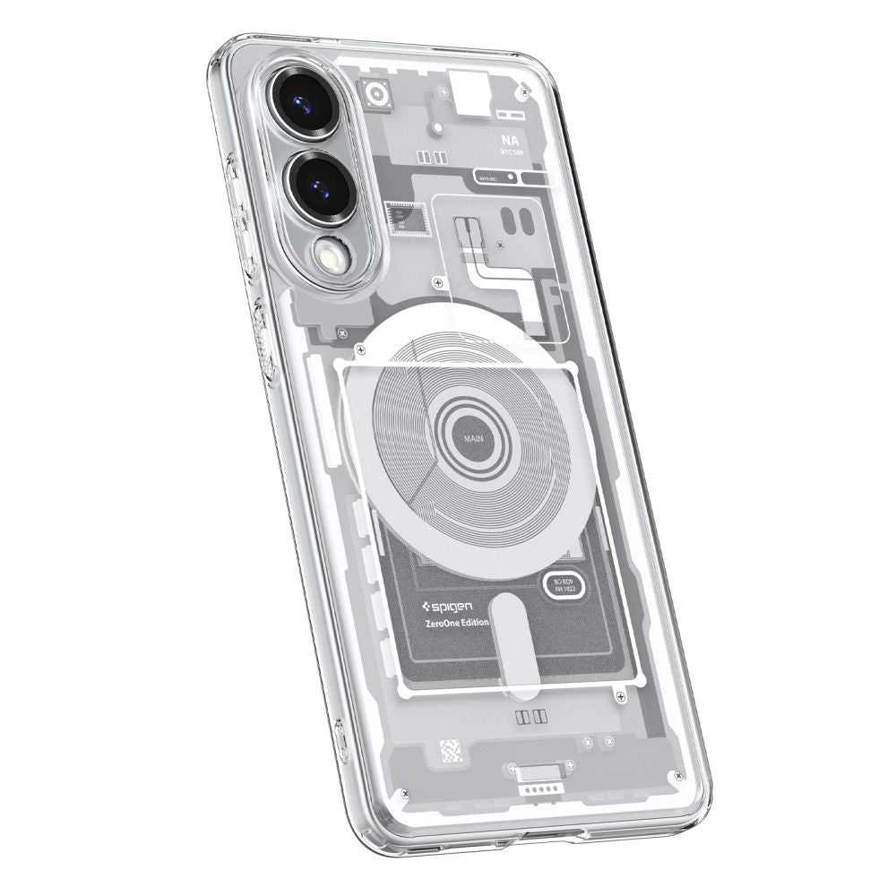 Custodia MagSafe per Samsung Galaxy S25 Edge S937, Spigen, Ultra Hybrid Zero One, Bianca ACS09417