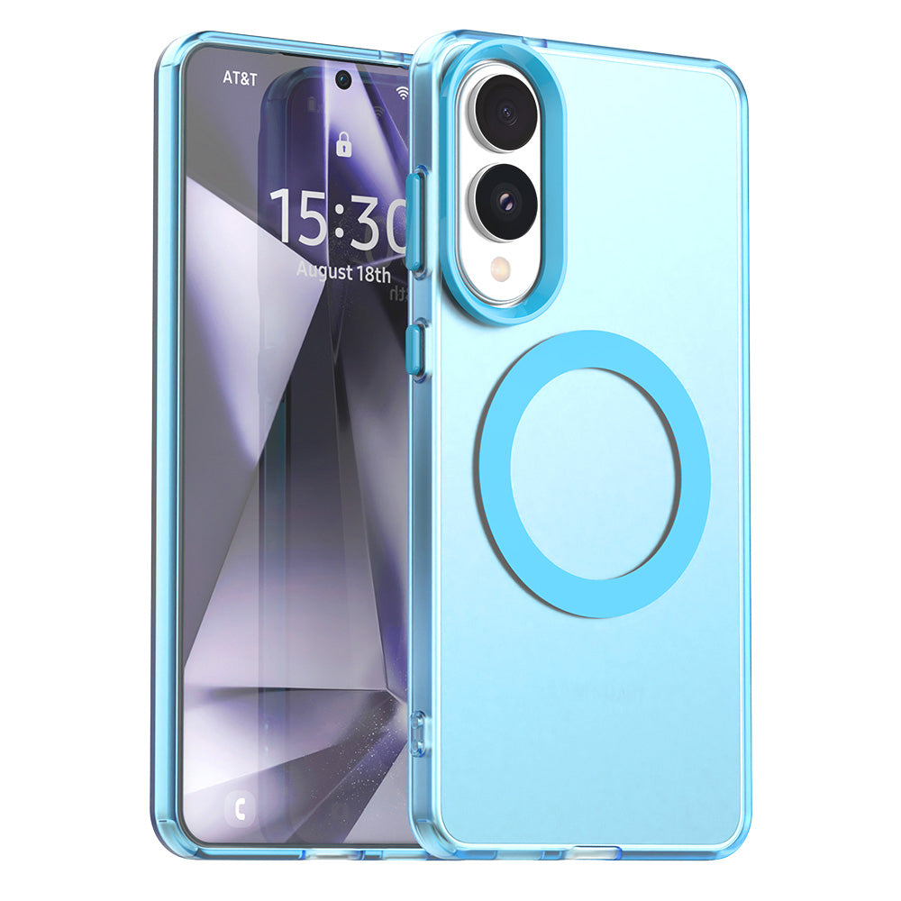 Custodia MagSafe per Samsung Galaxy S25 Edge S937, Techsuit, CandyCase, Blu