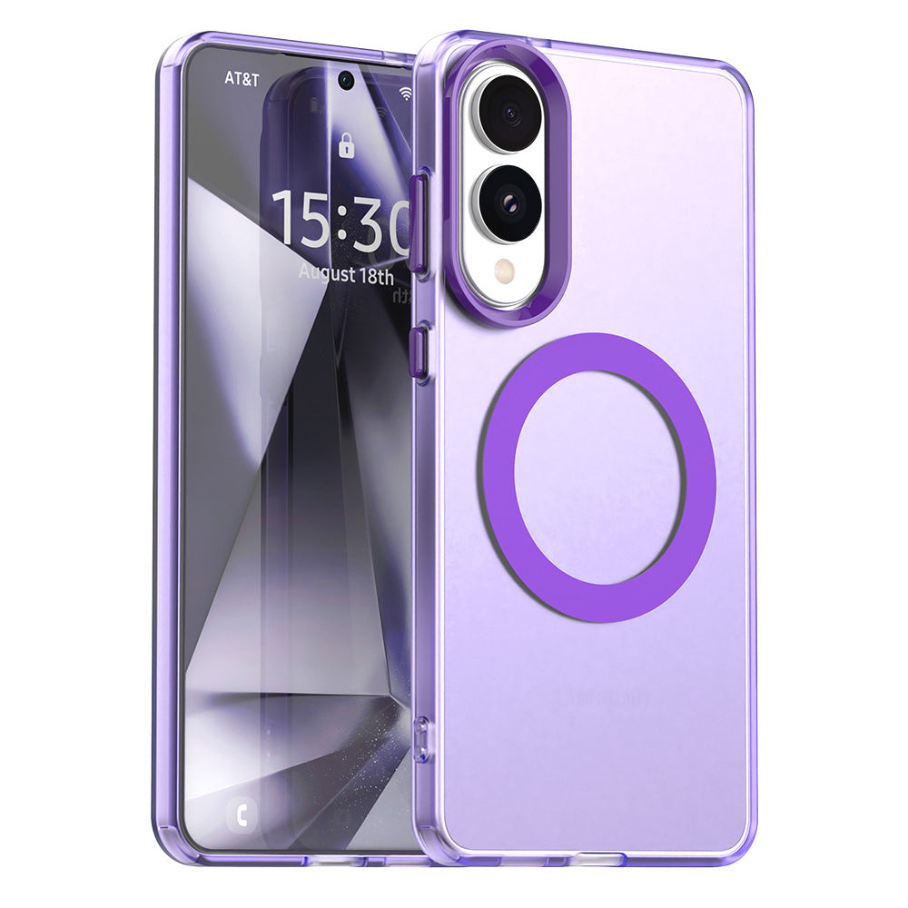 Custodia MagSafe per Samsung Galaxy S25 Edge S937, Techsuit, CandyCase, Viola