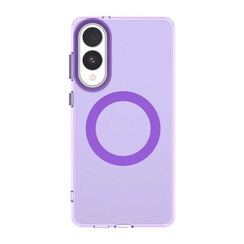 Custodia MagSafe per Samsung Galaxy S25 Edge S937, Techsuit, CandyCase, Viola