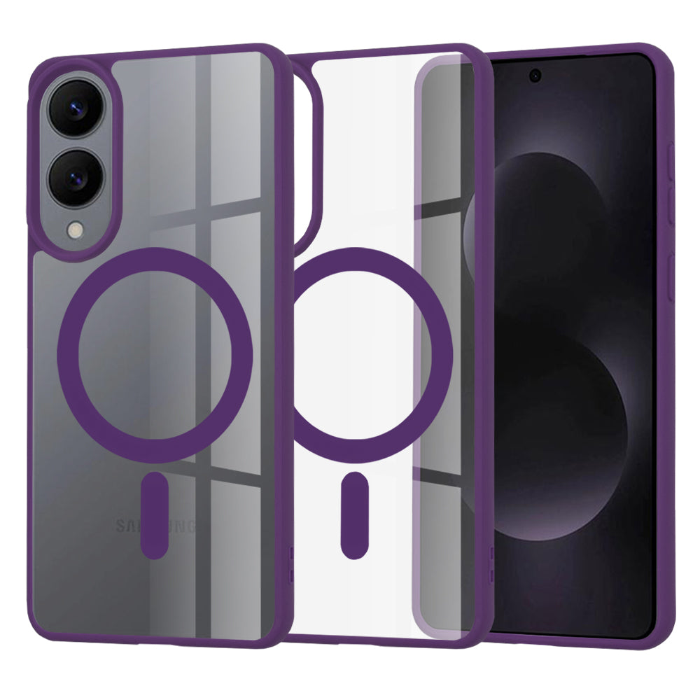 Custodia MagSafe per Samsung Galaxy S25 Edge S937, Techsuit, Pro, Viola