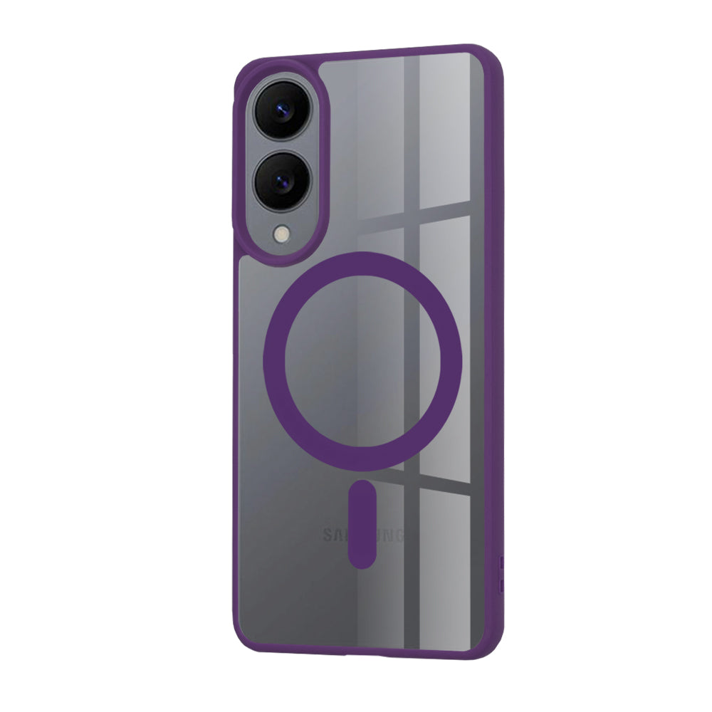 Custodia MagSafe per Samsung Galaxy S25 Edge S937, Techsuit, Pro, Viola
