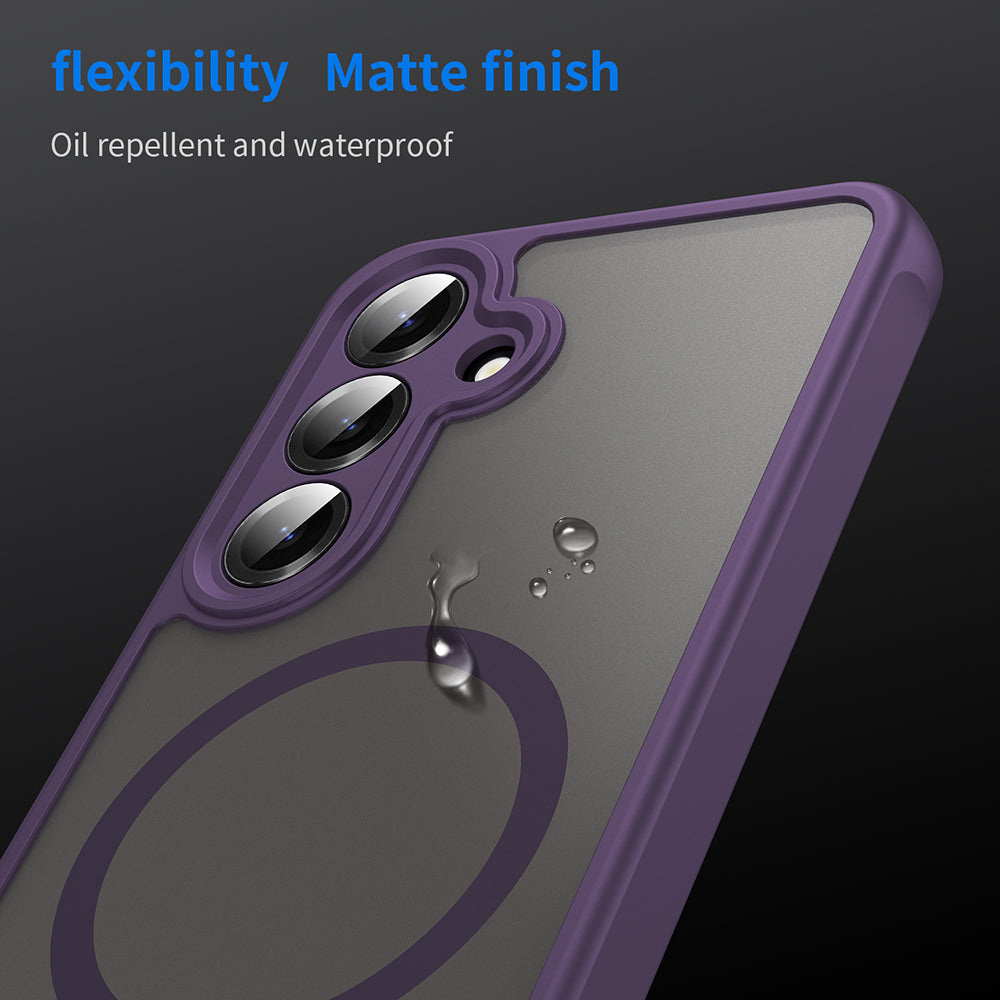 Custodia MagSafe per Samsung Galaxy S25 FE, Techsuit, HaloFrost II, Viola