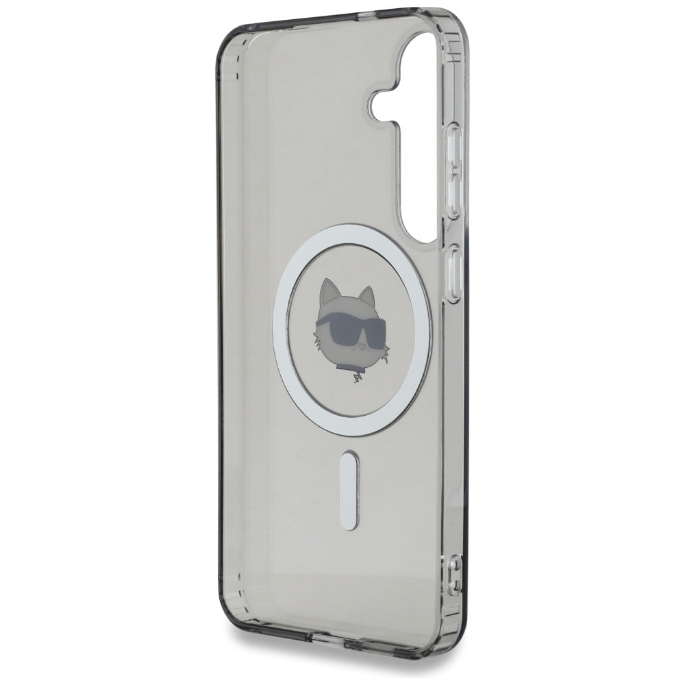 Custodia MagSafe per Samsung Galaxy S25+ S936, Karl Lagerfeld, IML Choupette's Head, Nera