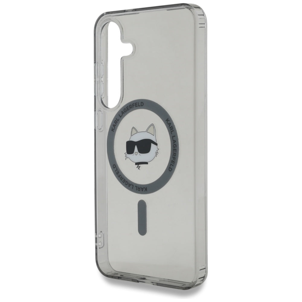 Custodia MagSafe per Samsung Galaxy S25+ S936, Karl Lagerfeld, IML Choupette's Head, Nera