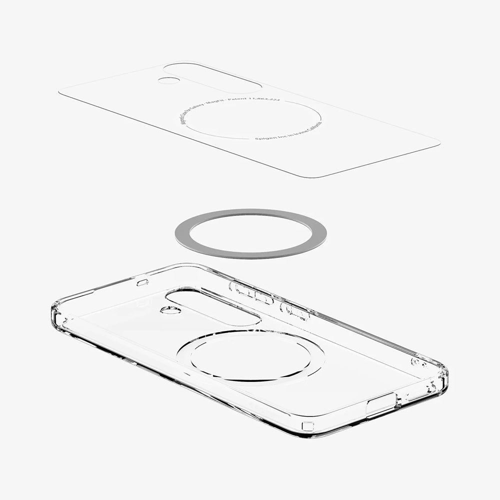 Custodia MagSafe per Samsung Galaxy S25+ S936, Spigen, Ultra Hybrid, Bianca ACS08981