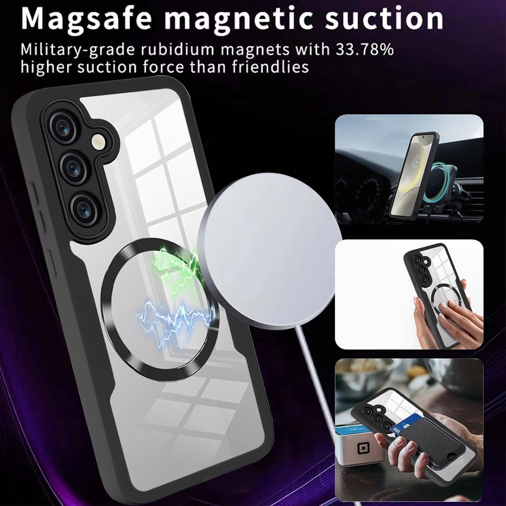Coque MagSafe pour Samsung Galaxy S25+ S936, Techsuit, ColorVerse 360, Rose