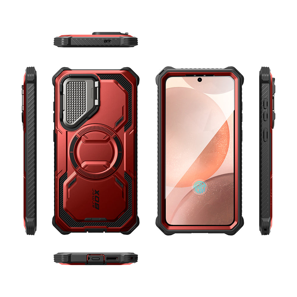 MagSafe Hülle für Samsung Galaxy S25 S931, i-Blason, ArmorBox, Rot