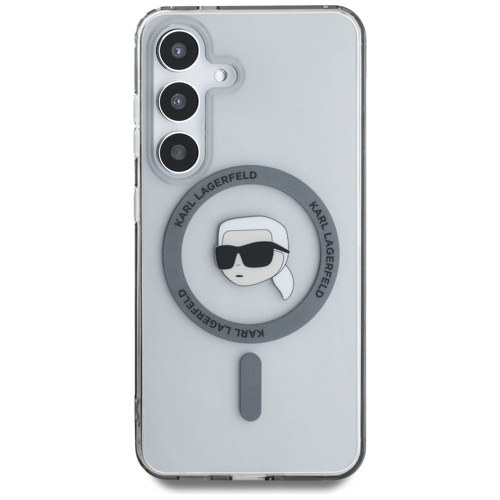 Custodia MagSafe per Samsung Galaxy S25 S931, Karl Lagerfeld, IML Karl's Head, Nera