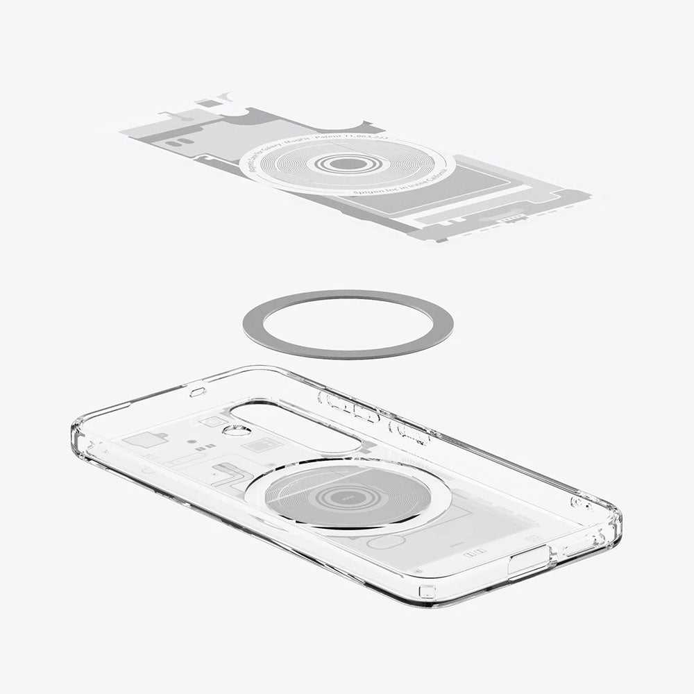 Custodia MagSafe per Samsung Galaxy S25 S931, Spigen, Ultra Hybrid Zero One, Bianca ACS09004