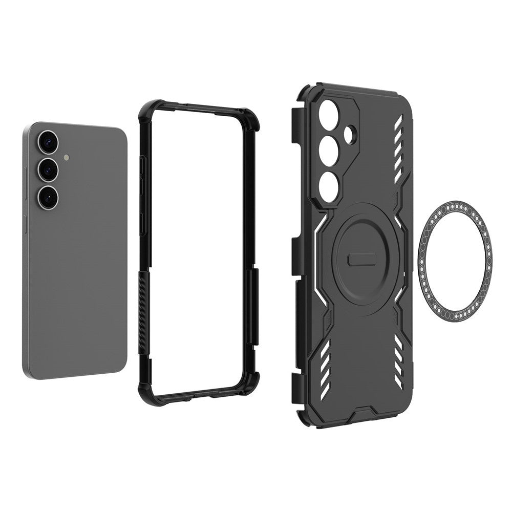 Custodia MagSafe per Samsung Galaxy S25 S931, Techsuit, ArmorMag, Nera