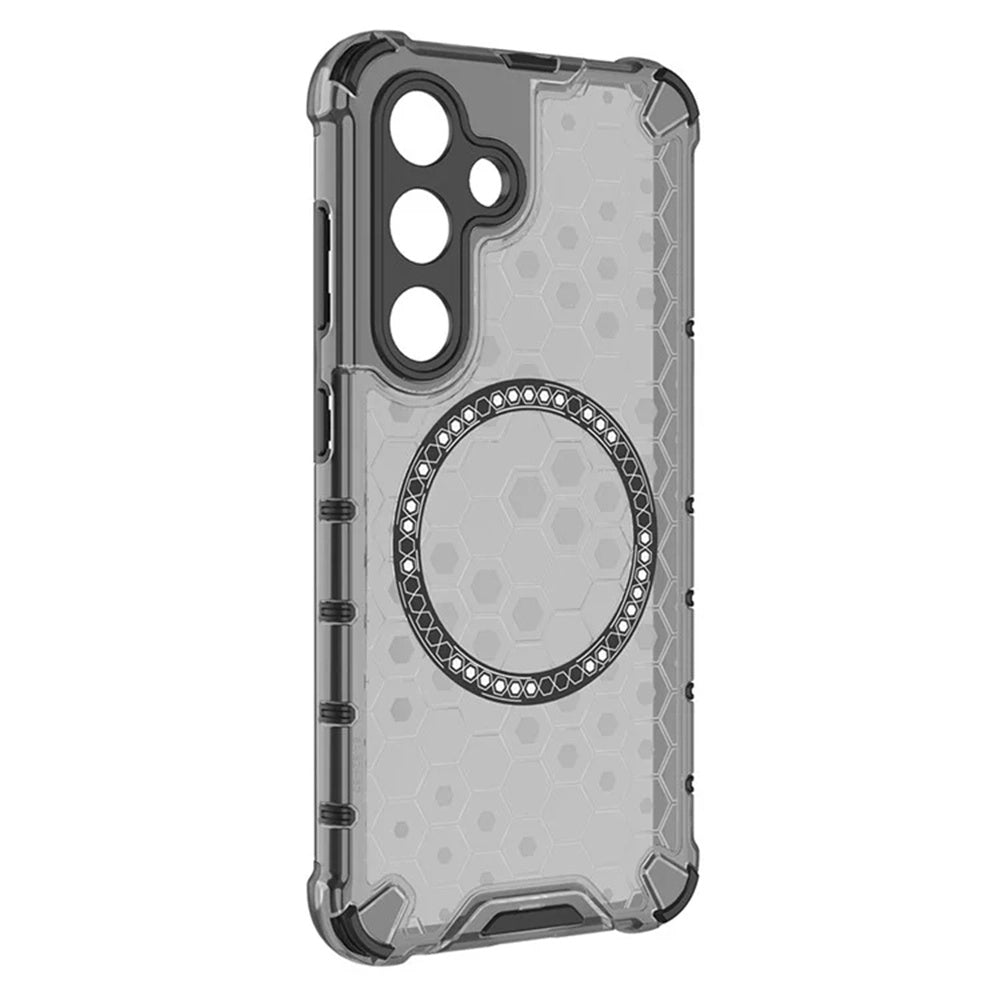 Custodia MagSafe per Samsung Galaxy S25 S931, Techsuit, HoneyComb Shield, Nera