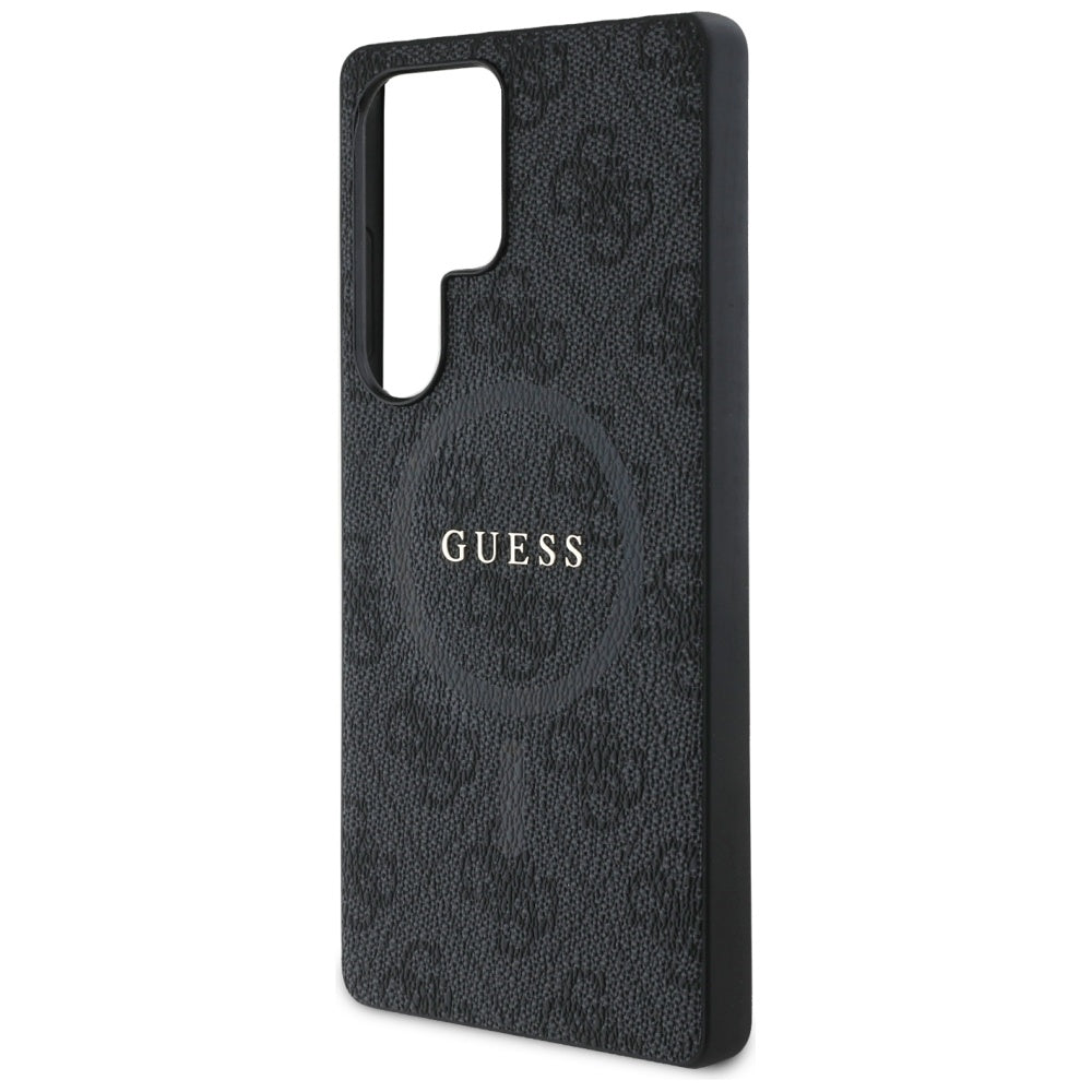 Custodia MagSafe per Samsung Galaxy S25 Ultra S938, Guess, 4G Ring Classic Logo, Nera