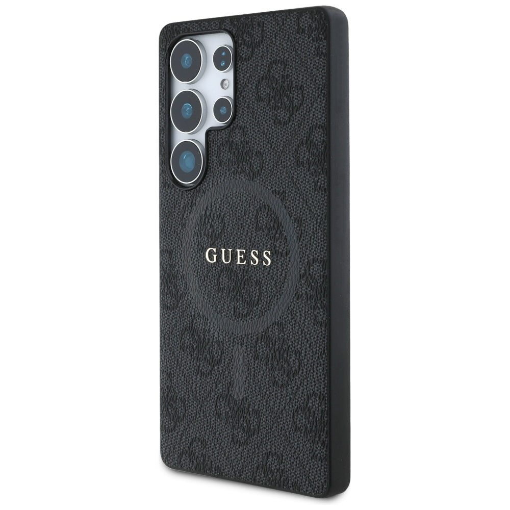 Custodia MagSafe per Samsung Galaxy S25 Ultra S938, Guess, 4G Ring Classic Logo, Nera